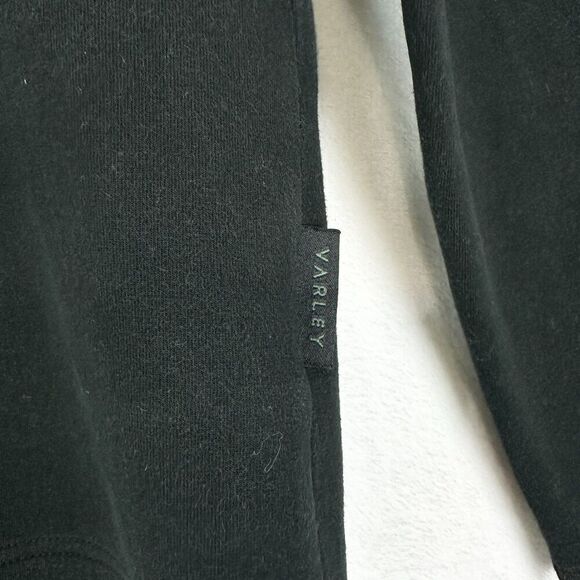 Varley Barton Sweater Size Small Cinch Waist Funnel Neck Black - Picture 6 of 8